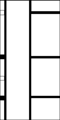 Composition No Iii Blanc Jaune, 1942 After Piet Mondrian Coloring Page